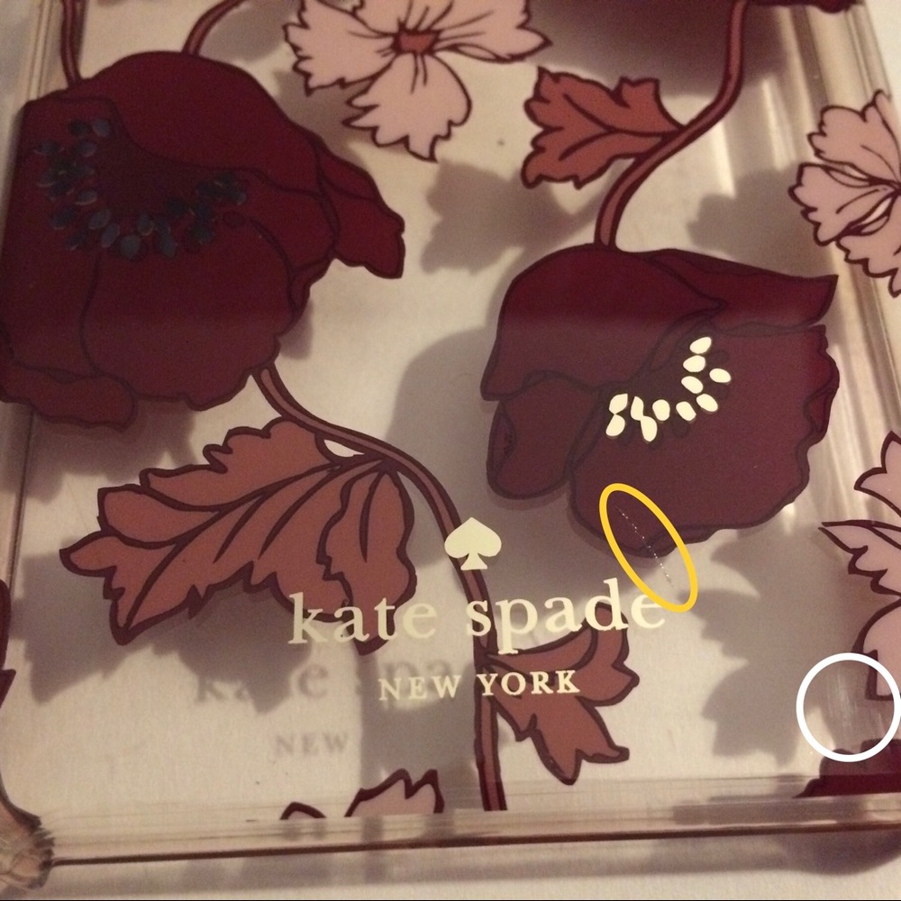 kate spade burgundy flower cover iPhone 6+, 7+, 8+ - Picture 3 of 5